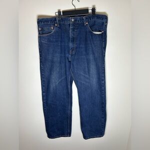 Levi’s 505 Regular Fit Straight Leg Jeans W42 L30 Blue Denim